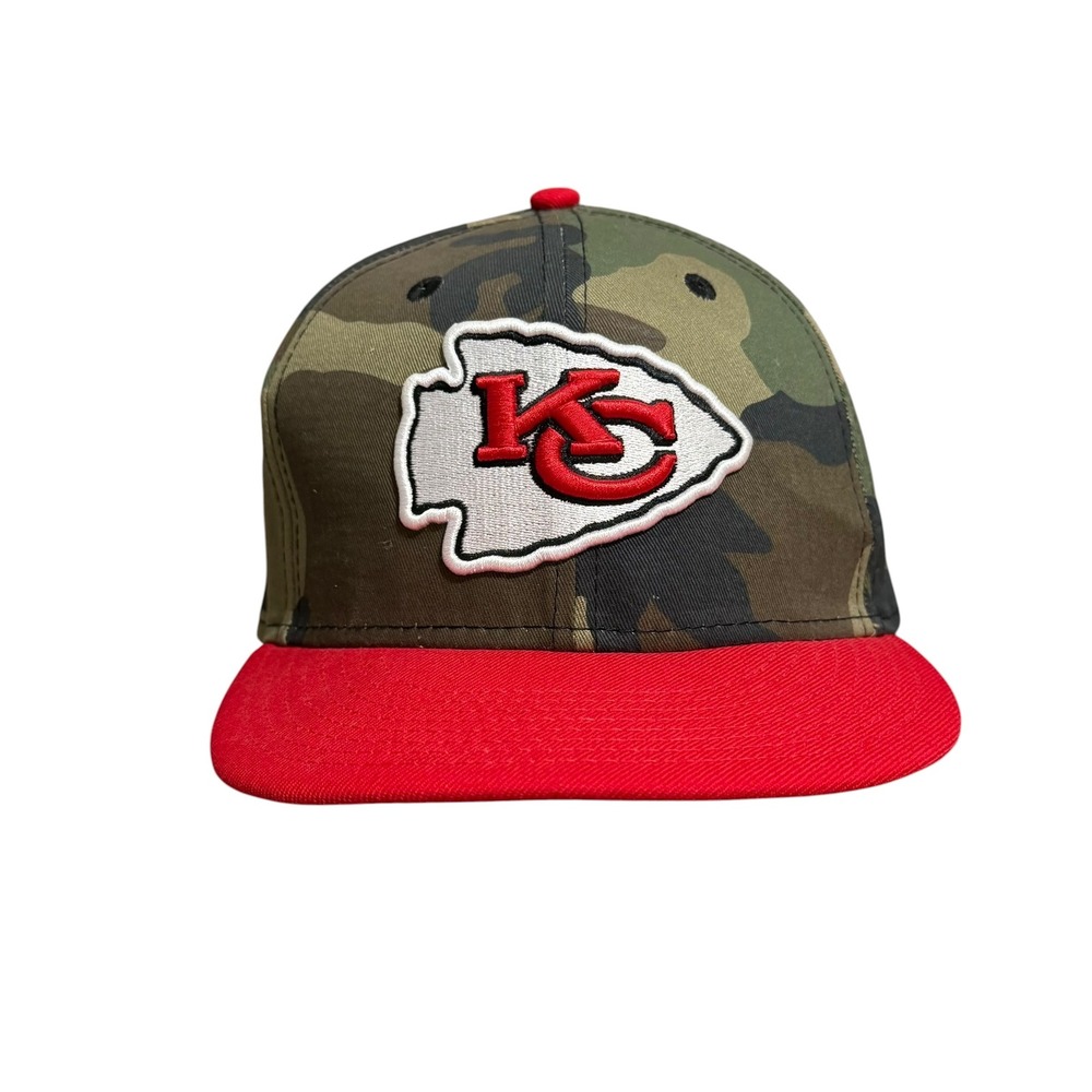 New Era 9FIFTY Kansas City Chiefs Hat Camo Red Snapback NFL Camouflage Cap OSFM